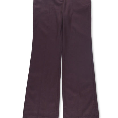 FRANKIE SHOP Womens Lyra Flared Pants Purple Flat Front Zipped Size M RRP 212.1 — View 3