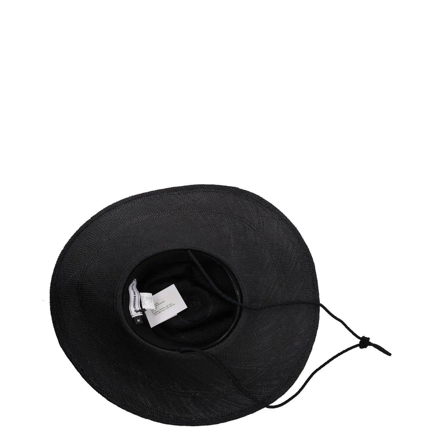 RUSLAN BAGINSKIY Womens Wide Brim Straw Fedora Hat Black Size M RRP 520 — View 8