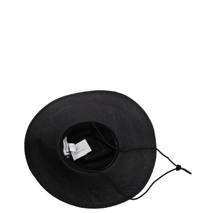 RUSLAN BAGINSKIY Womens Wide Brim Straw Fedora Hat Black Size M RRP 520 — View 8
