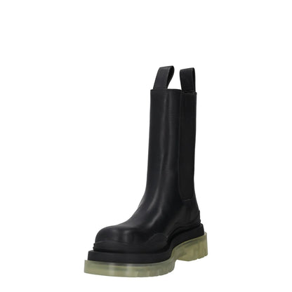 BOTTEGA VENETA Womens Chelsea Boots High Black Leather Clear Sole UK3 RRP 1010 — View 3