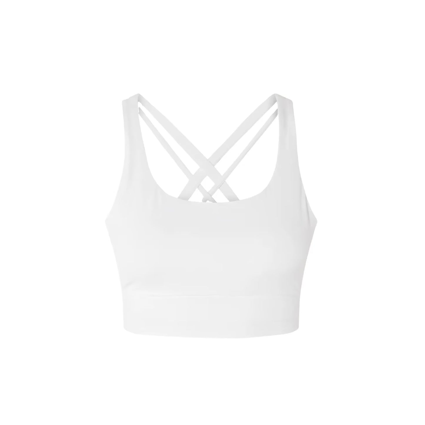 LULULEMON Womens Energy Bra Training White Stretch Crossback Size 2 RRP 48