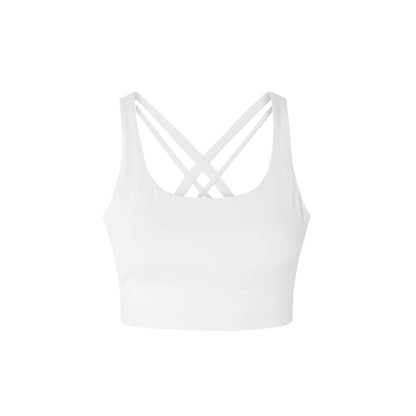 LULULEMON Womens Energy Bra Training White Stretch Crossback Size 2 RRP 48