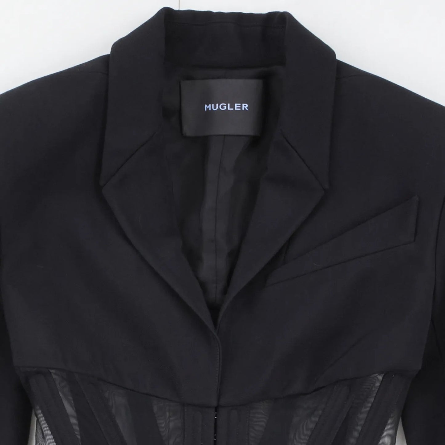 MUGLER Women's Black Basic Jacket Zip Closure Long Sleeve Size 34 RRP 1870 — View 7
