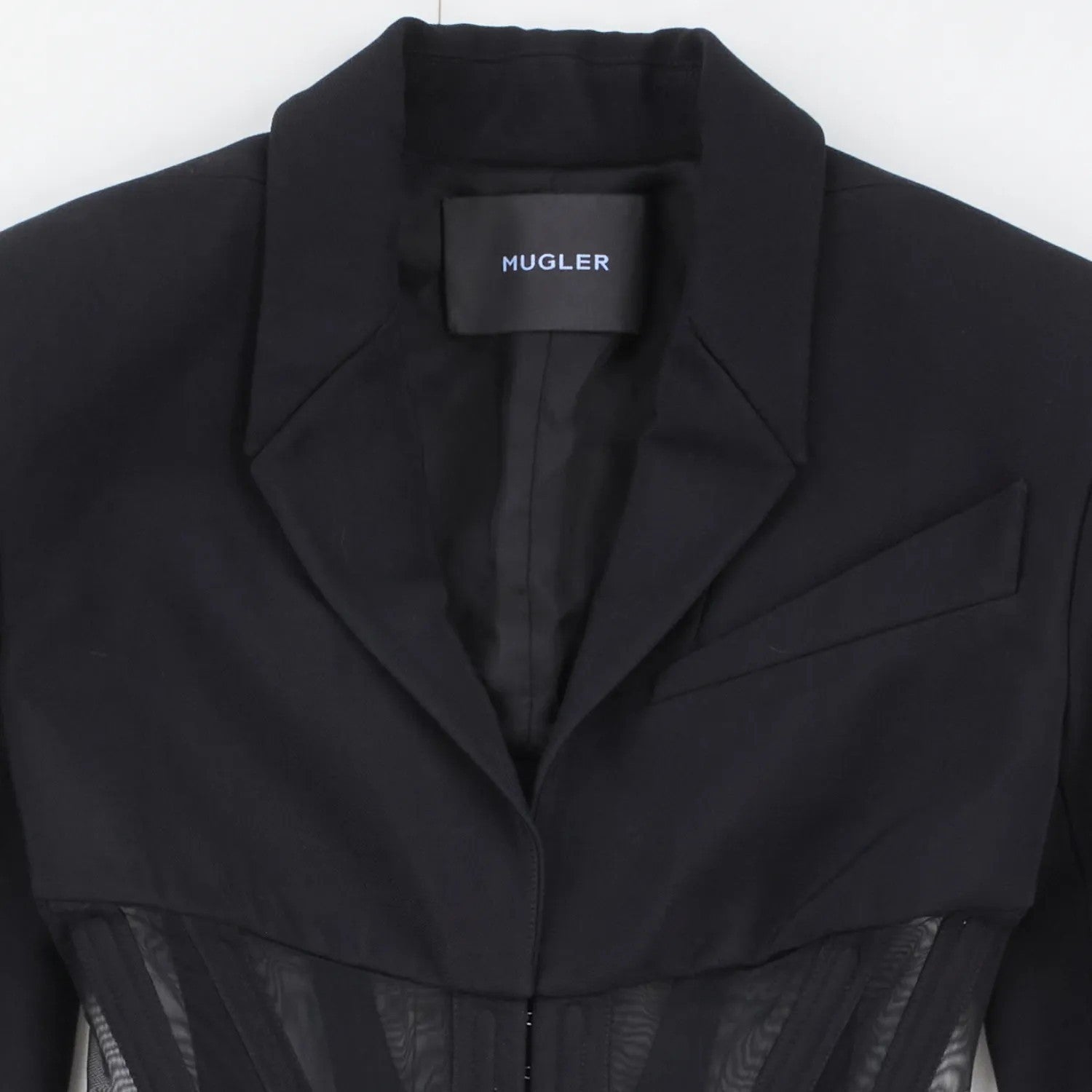 MUGLER Women's Black Basic Jacket Zip Closure Long Sleeve Size 34 RRP 1870 — View 7
