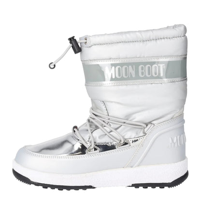 MOONBOOT Womens Mid Calf Snow Boots Drawstring Closure White Grey UK12.5 RRP 150 — View 4