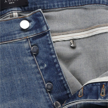AMIRI Mens Mx1 Skinny Jeans Blue Denim Mid Rise Button Closure Size 36 RRP 1115 — View 3