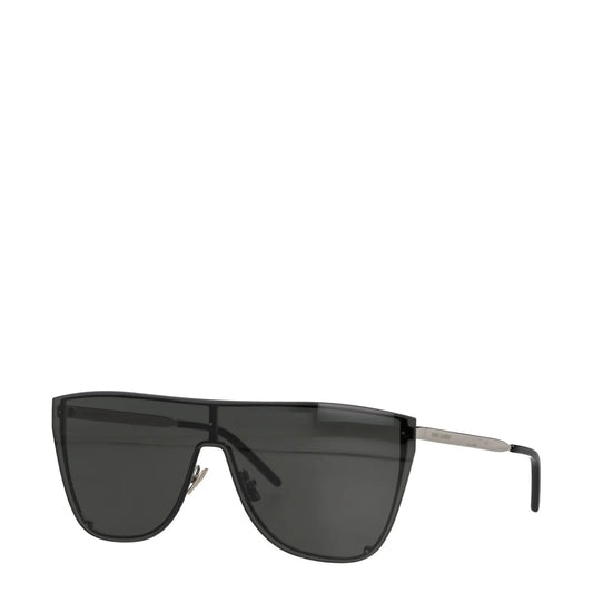 SAINT LAURENT Unisex Oversized Sunglasses Silver Metal Black Lens OS RRP 320 — View 2