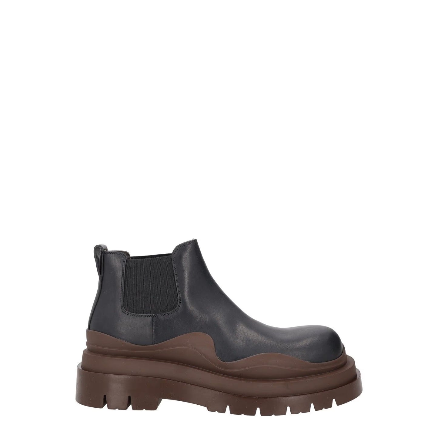 BOTTEGA VENETA Womens Chelsea Boots Slip On Black Brown Leather UK 9 RRP 990