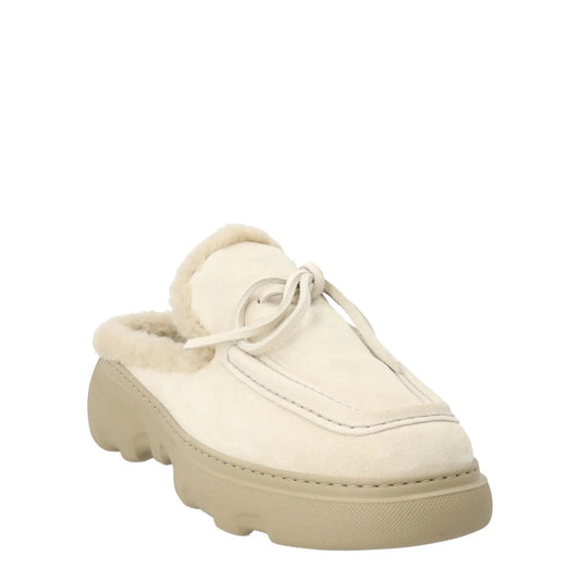 BURBERRY Stony Loafer Womens Suede Faux Fur Lining Lace Up Grey UK 8 RRP 690 — View 2