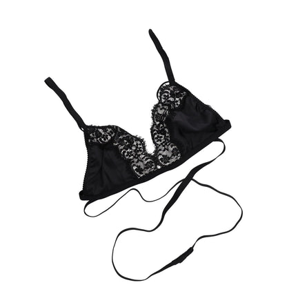 DOLCE & GABBANA Womens Silk Rggsno Bra Bralette Black Lace Size 2XL RRP 233 — View 2