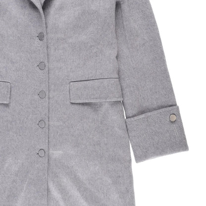 J.W.Anderson Mens Straight Fit Multi Button Grey Wool Blend Overcoat 8 RRP 1210 — View 3