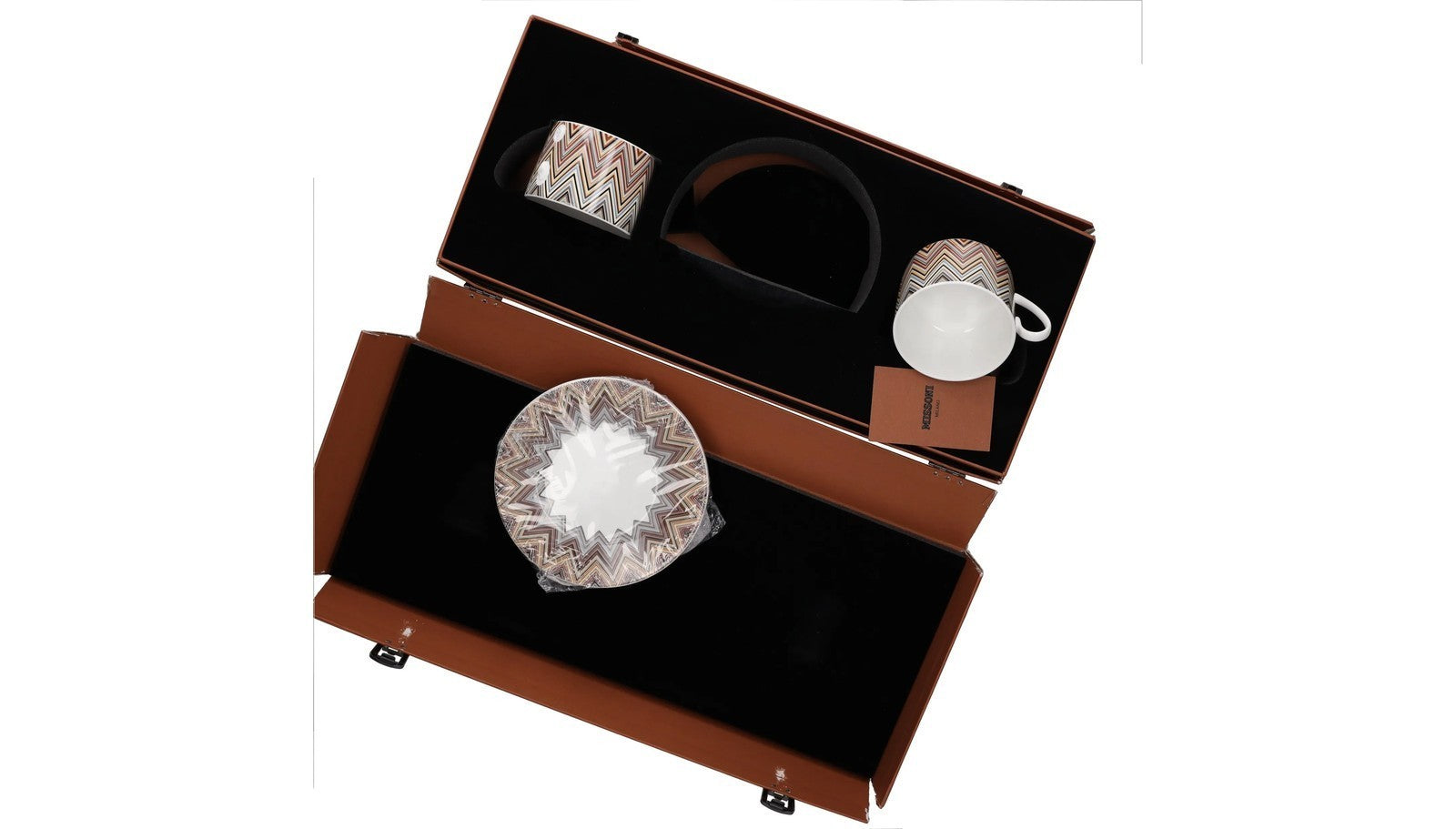 MISSONI TABLEWARE Zig Zag Jarris 148 Set Of 2 Tea Cup & Saucer Geometric RRP 231 — View 3