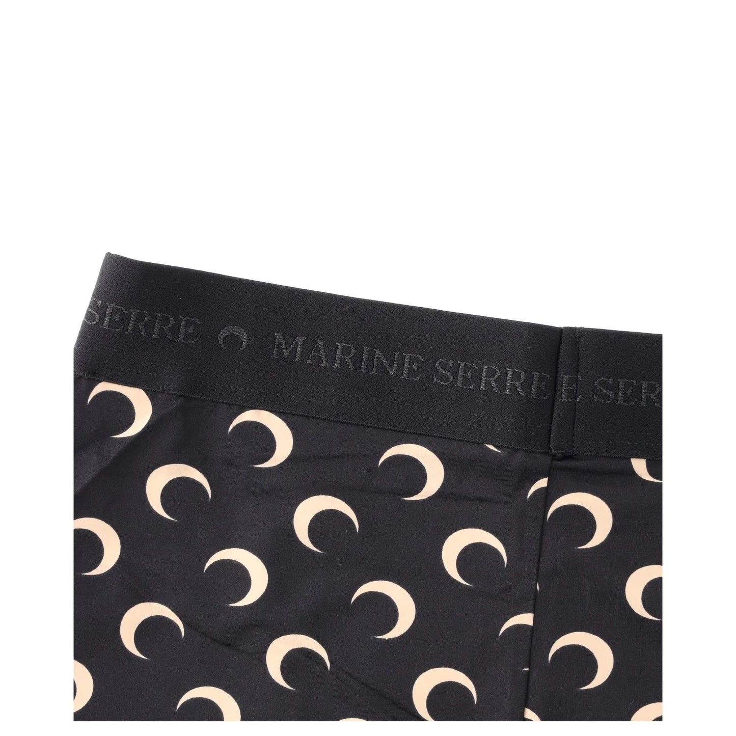 MARINE SERRE Womens Bib Shorts Recycled Moon Pattern Jersey Mini Black S RRP 125 — View 6