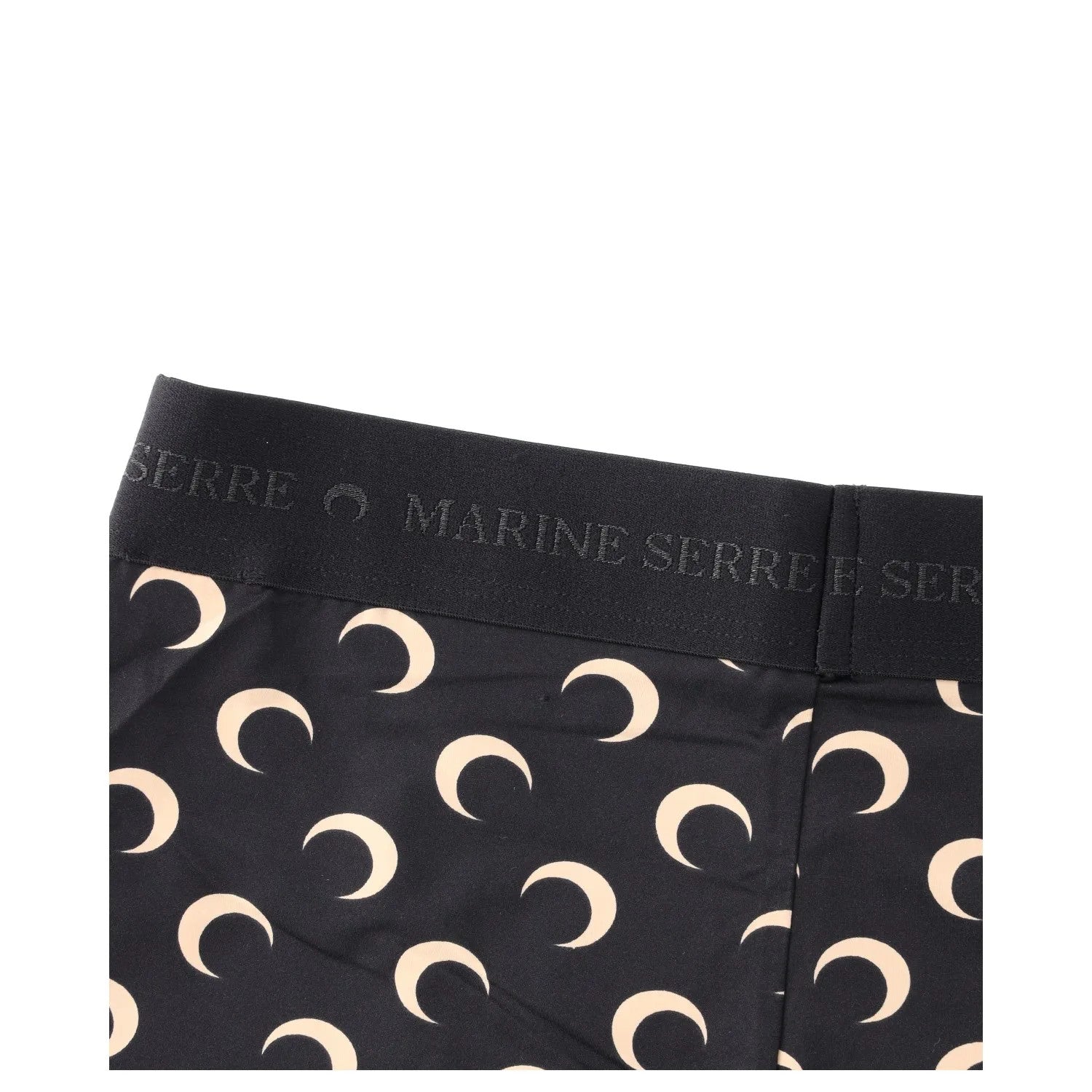 MARINE SERRE Womens Bib Shorts Recycled Moon Pattern Jersey Mini Black S RRP 125 — View 6