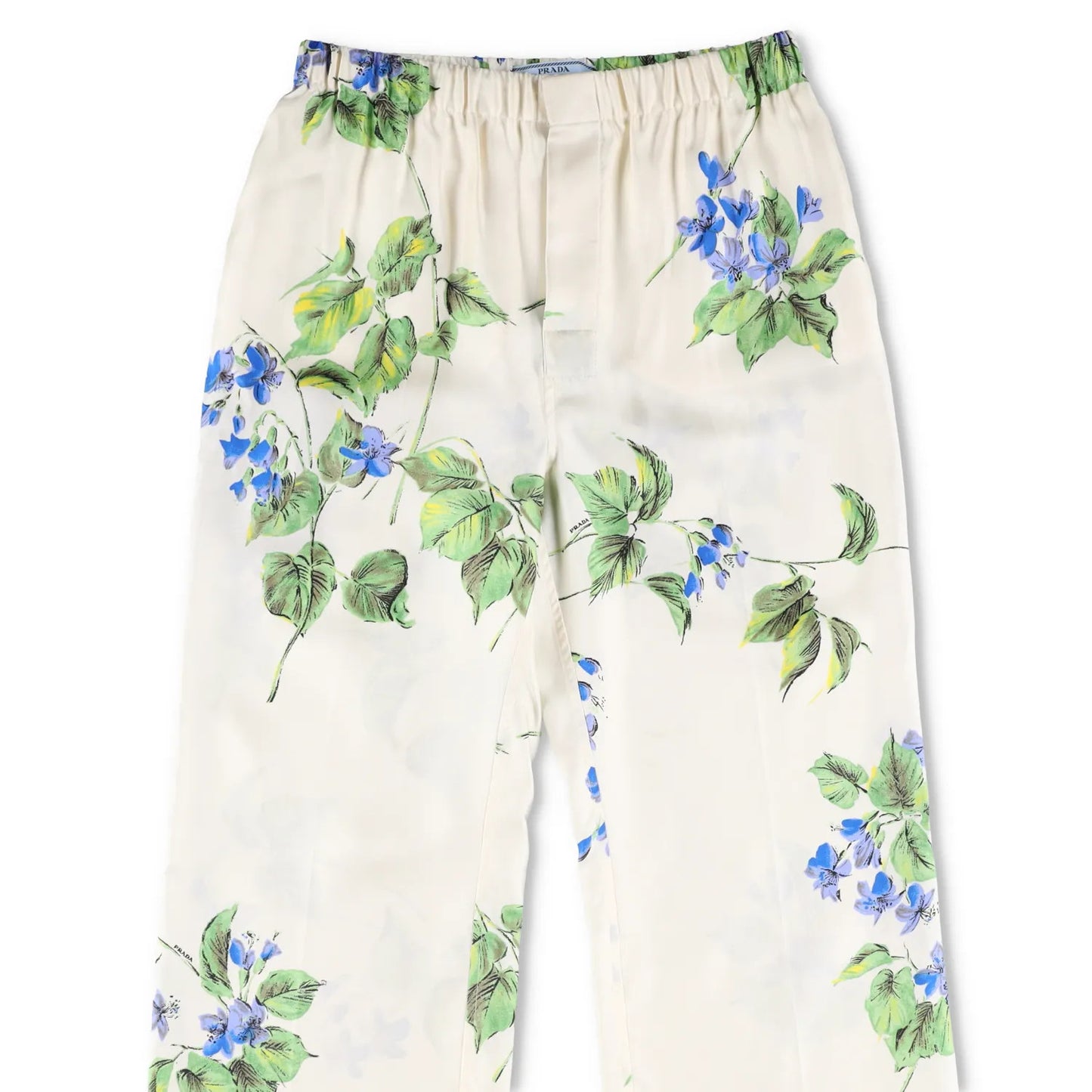 PRADA Womens Flared Trousers High Rise Floral Print Multicoloured 38 RRP 1520 — View 2