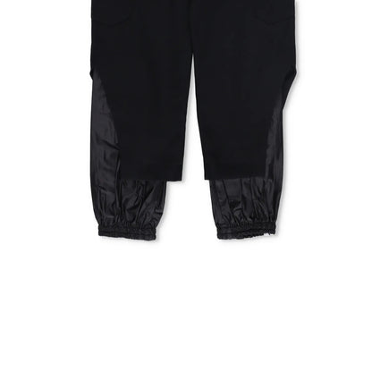 DELADA Mens Cargo Trousers Black Wool Blend Elastic Cuffs Size 25 RRP 250 — View 4