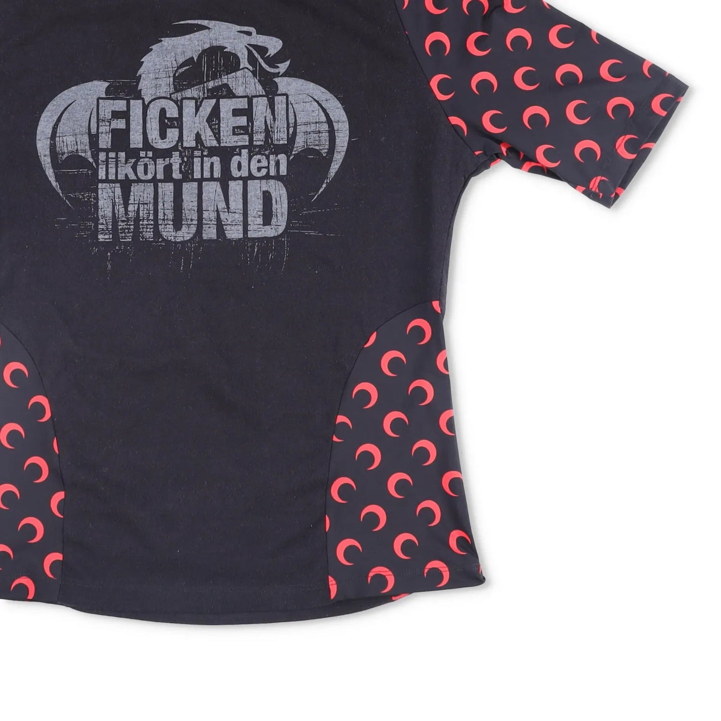 MARINE SERRE Mens T-Shirt Cotton Blend Black Red Logo Short Sleeve Size S RRP180 — View 4