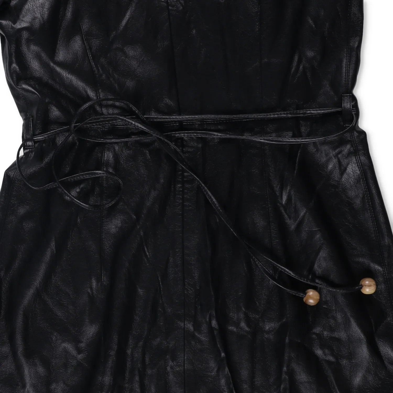 NANUSHKA Women Knee Length Dress Black Poly Blend High Neck Long Sleeve M RRP500 — View 7