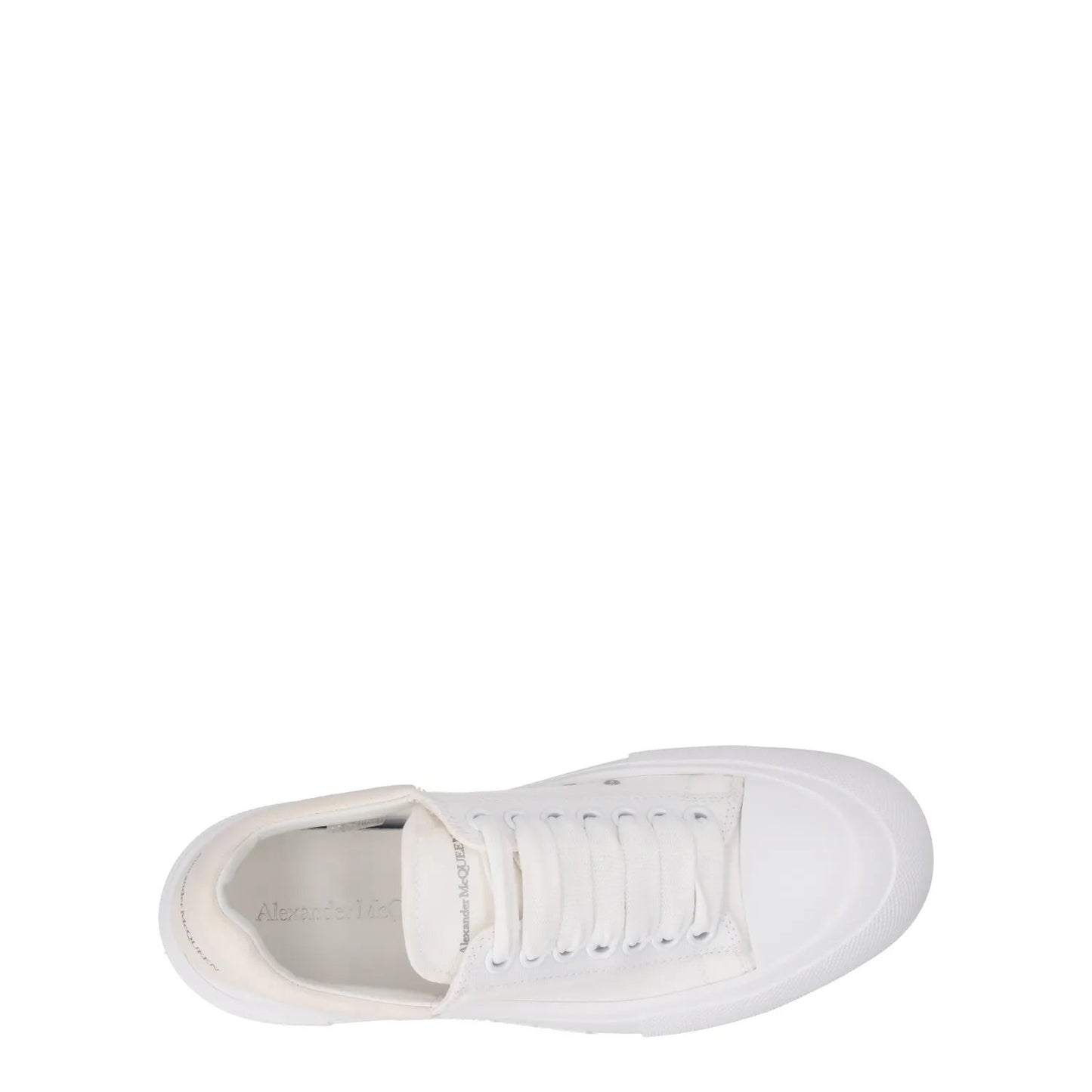 ALEXANDER MCQUEEN Womens Deck Contrast Sneakers Fabric White Low EU 39.5 RRP 370 — View 7