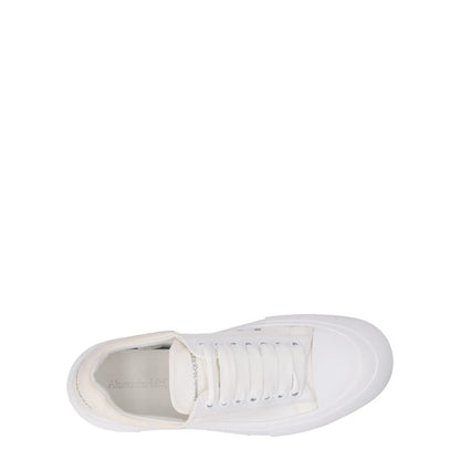 ALEXANDER MCQUEEN Womens Deck Contrast Sneakers Fabric White Low EU 39.5 RRP 370 — View 7