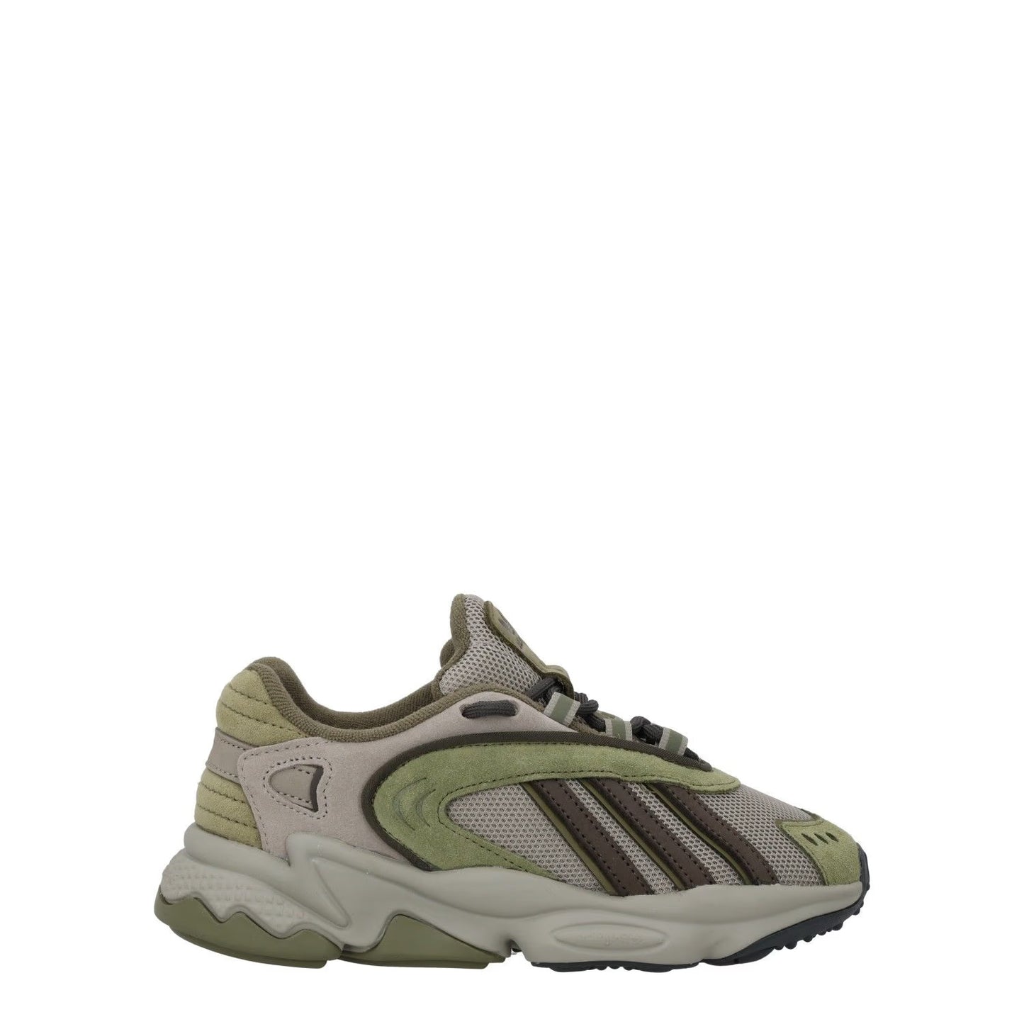 ADIDAS KIDS Trainers Oztral J Leather Low Top Khaki 35.5 RRP 90