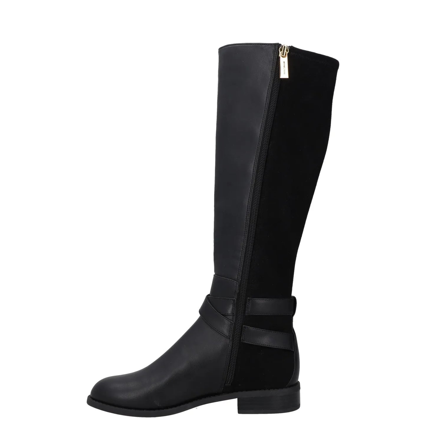 MICHAEL KORS Womens Knee High Boots Black Leather Gold Detail UK 2 RRP 150 — View 4