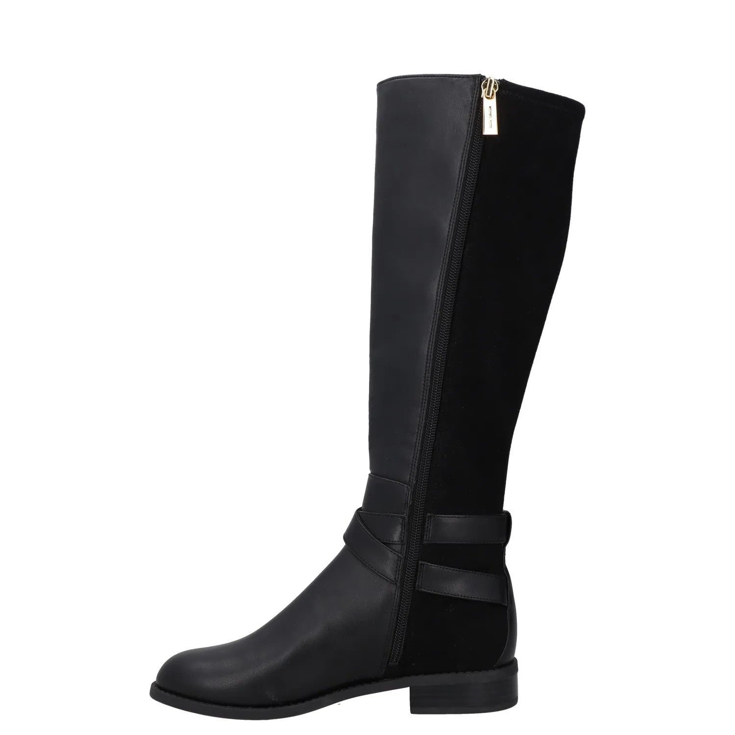 MICHAEL KORS Womens Knee High Boots Black Leather Gold Detail UK 2 RRP 150 — View 4