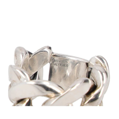BOTTEGA VENETA Womens Ring Silver Sterling Silver Chain Detail One Size RRP 580 — View 7