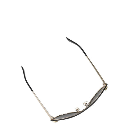 VERSACE Unisex Shield Sunglasses Gold Metal Frame Grey Reflective Lens OS RRP350 — View 7