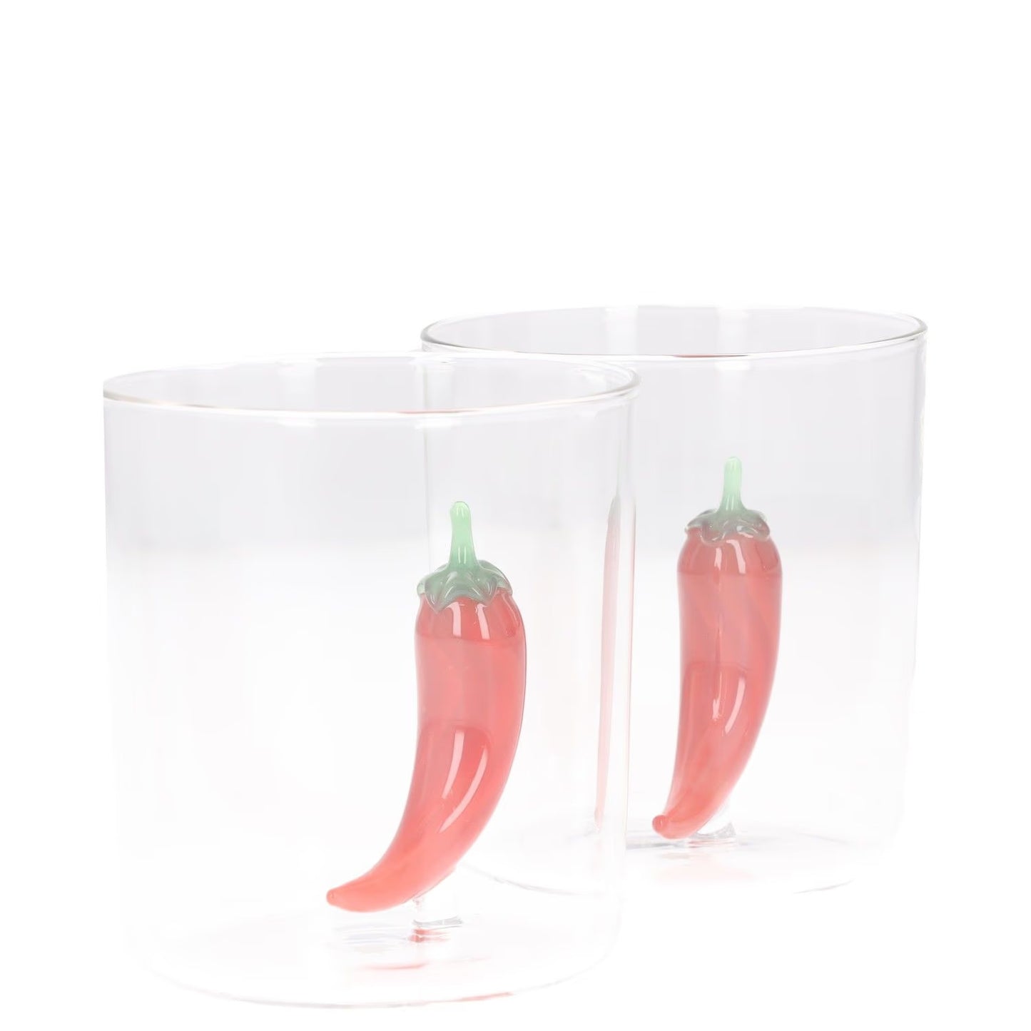 MAISON BALZAC X Browns Picante Cocktail Glasses Set Of 2 Red Chili OS RRP 100
