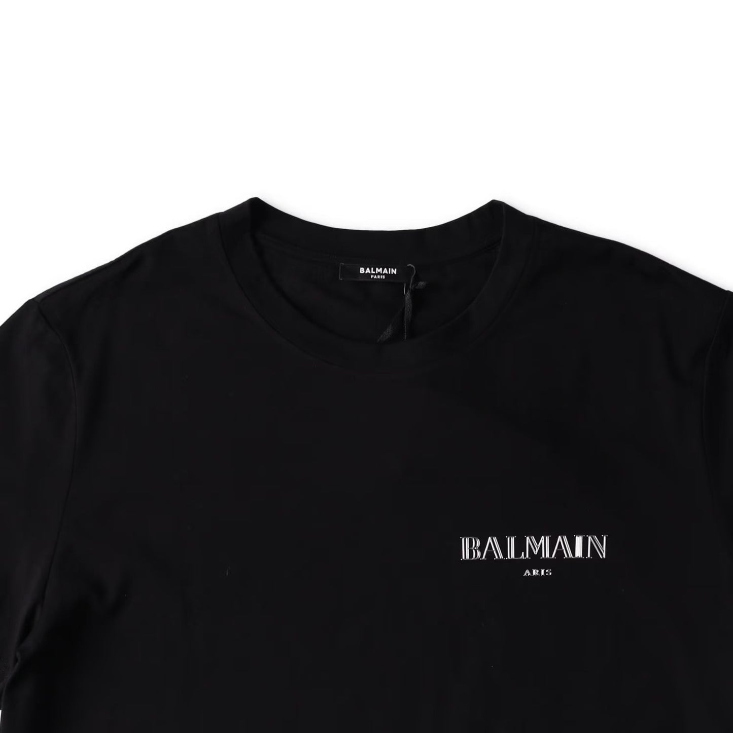 BALMAIN Mens Silver Vintage T-Shirt Classic Fit Crew Neck Short Sleeve XL RRP375 — View 3