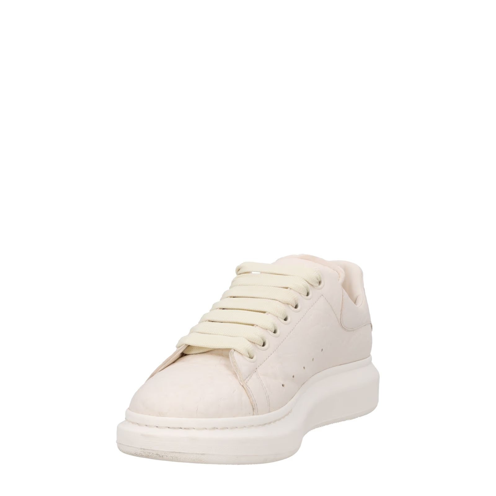 ALEXANDER MCQUEEN Mens Chunky Grain Sneaker Leather White Low Top EU 42 RRP 595 — View 3