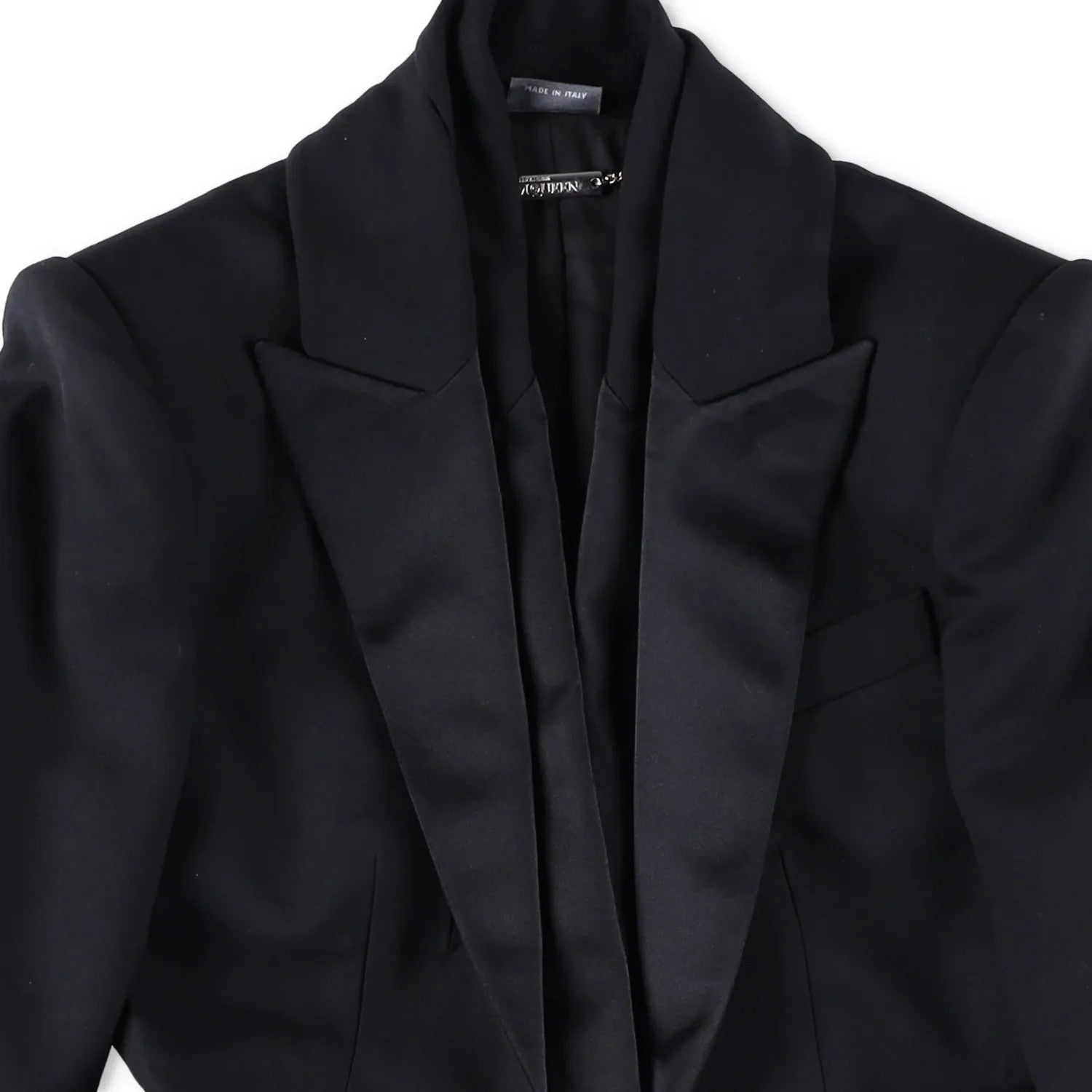 ALEXANDER MCQUEEN Womens Formal Blazer Black Cotton Blend Mid Length 38 RRP 700 — View 6
