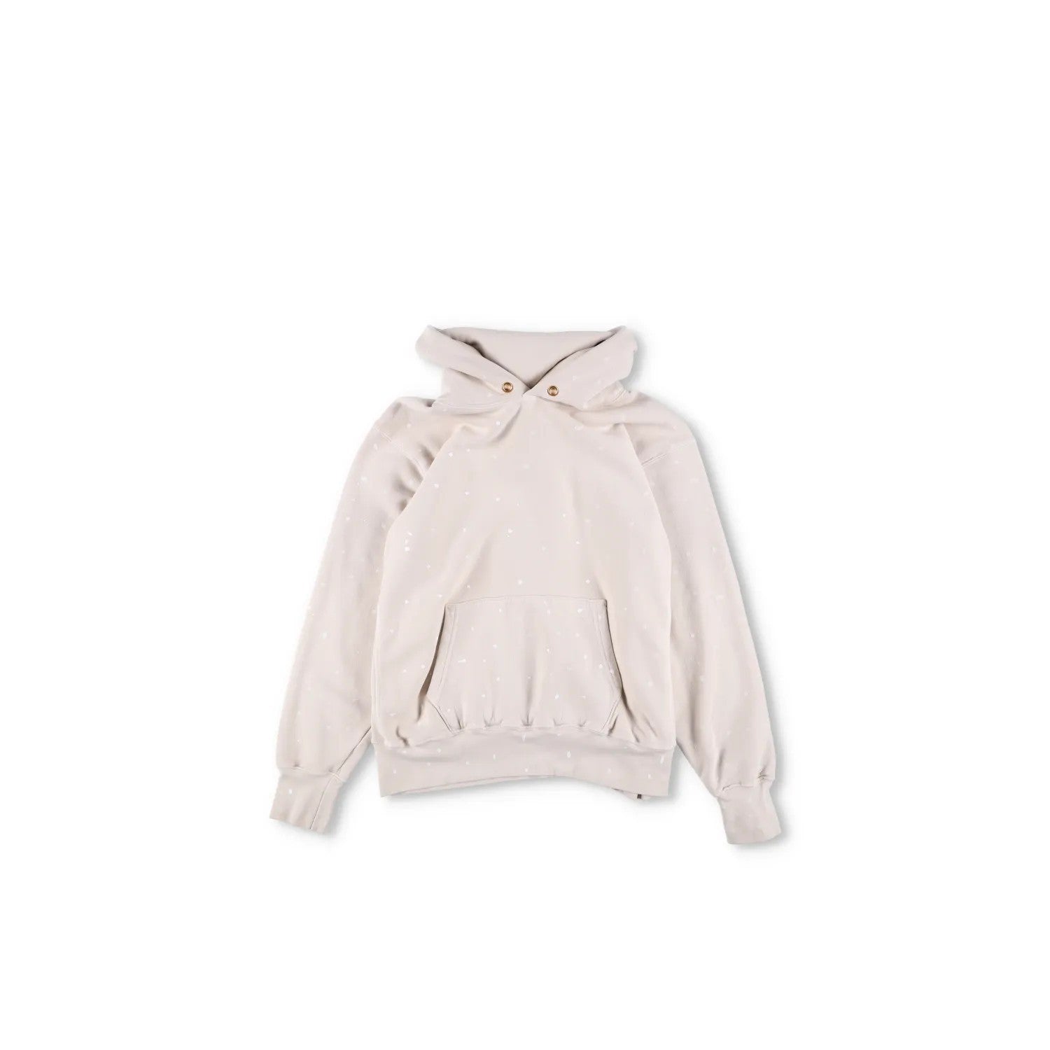 LES TIEN Womens Hoodie Cotton Blend Pullover Beige Front Pocket Size M RRP 260 — View 6