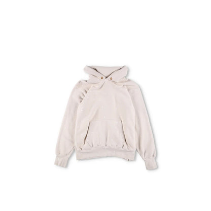 LES TIEN Womens Hoodie Cotton Blend Pullover Beige Front Pocket Size M RRP 260 — View 6