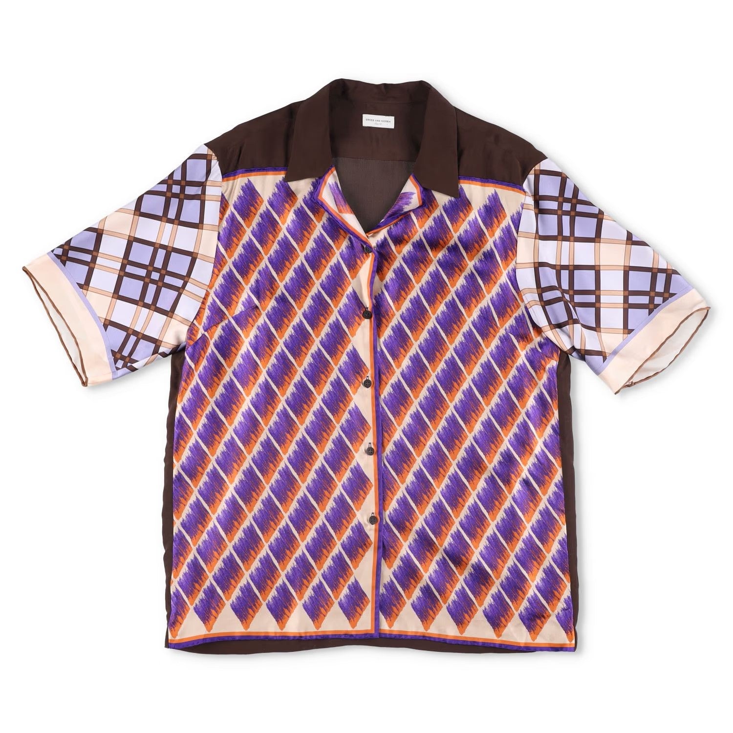 DRIES VAN NOTEN Mens Shirt Silk Button-Up Multicoloured Size 40 RRP 795