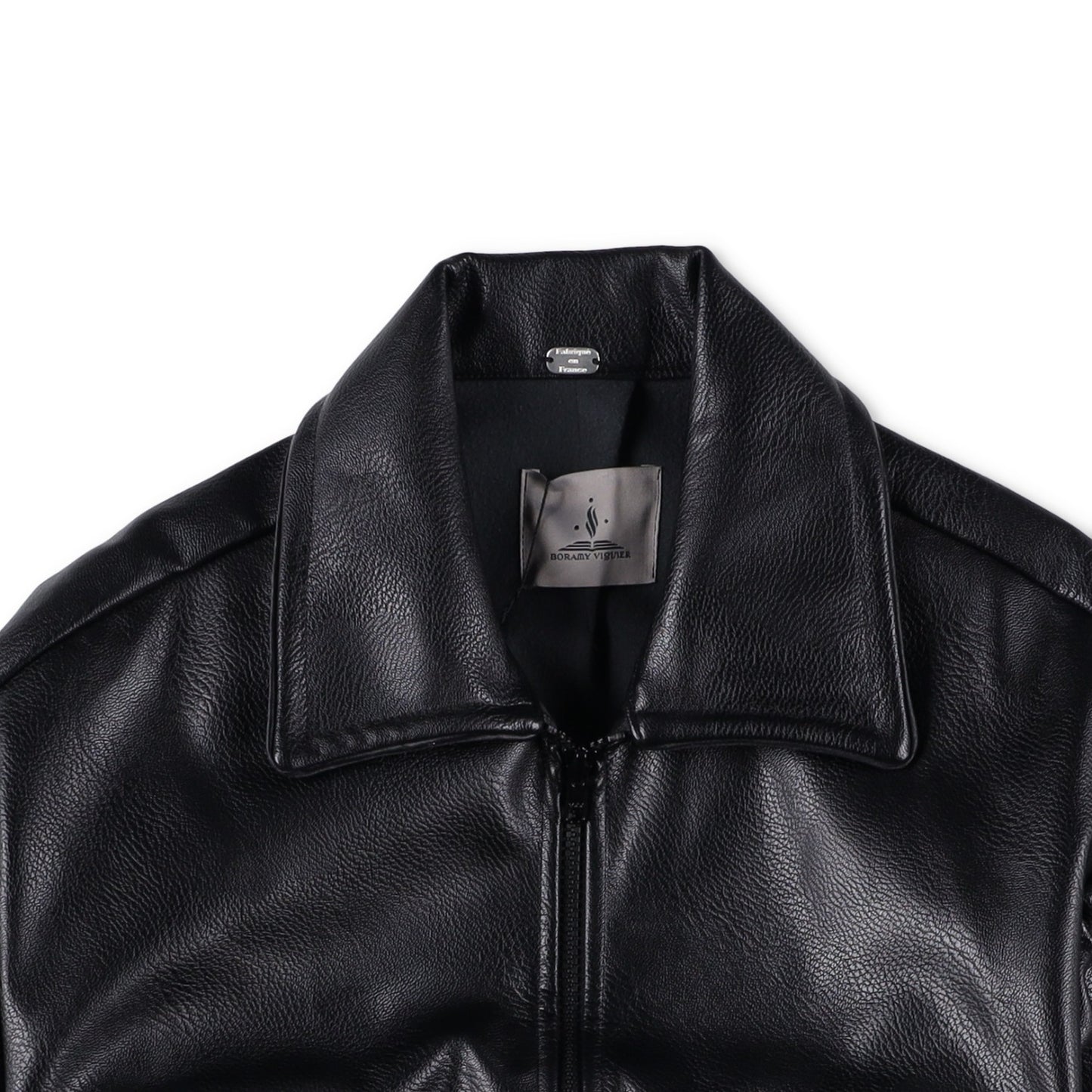 BORAMY VIGIEUR Faux Leather Full Zip Mens Biker Jacket Size Small RRP500 — View 5
