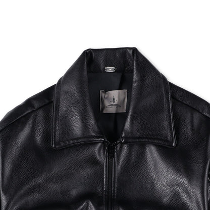 BORAMY VIGIEUR Faux Leather Full Zip Mens Biker Jacket Size Small RRP500 — View 5