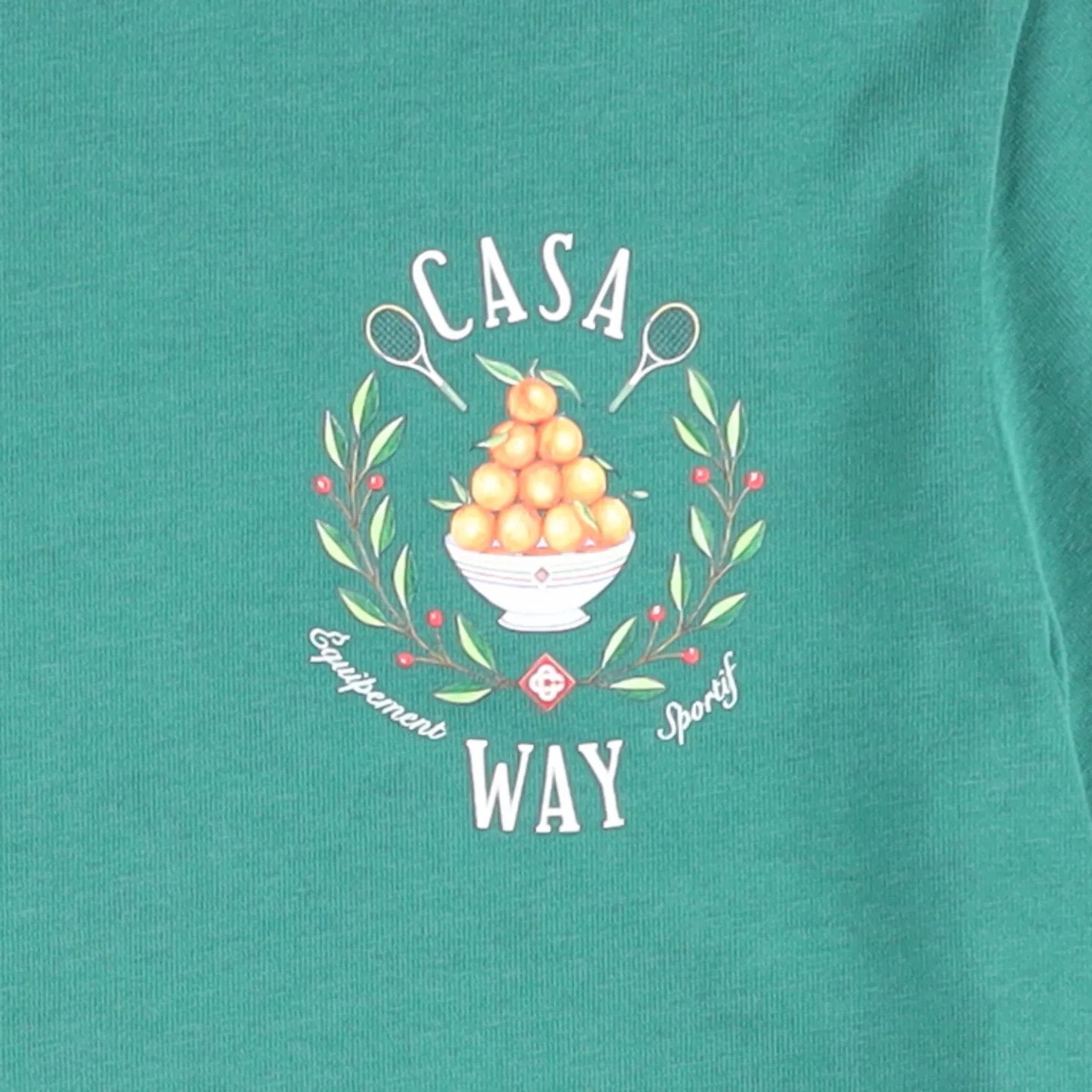 CASABLANCA Mens T-Shirt Geen Cotton Crew Neck Short Sleeve Logo XS RRP 250 — View 5