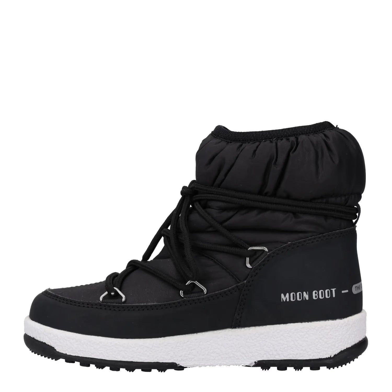 MOONBOOT Girls Snow Boots Black White Synthetic Lace Up UK 12.5 RRP 150 — View 4