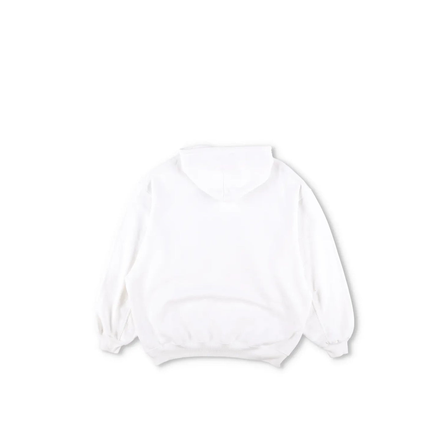 BALENCIAGA Mens White Hoodie Cotton Blend Logo Graphic Print Size S RRP 590 — View 9