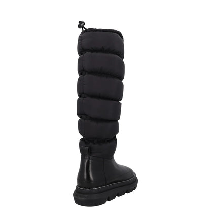 TORY BURCH Womens Knee High Snow Boots Black Leather Drawstring UK 2.5 RRP 350 — View 6