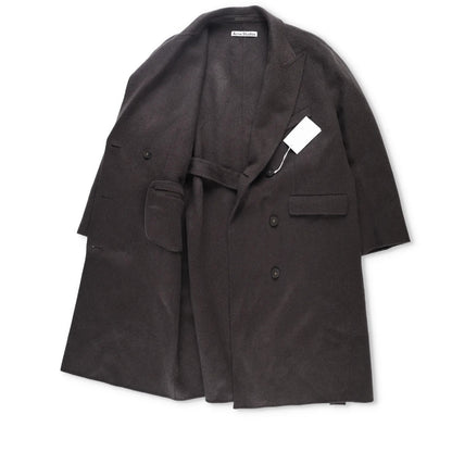 ACNE STUDIOS Womens Onessa Overcoat Neck Long Sleeve Knee Length Grey 42 RRP1225 — View 8