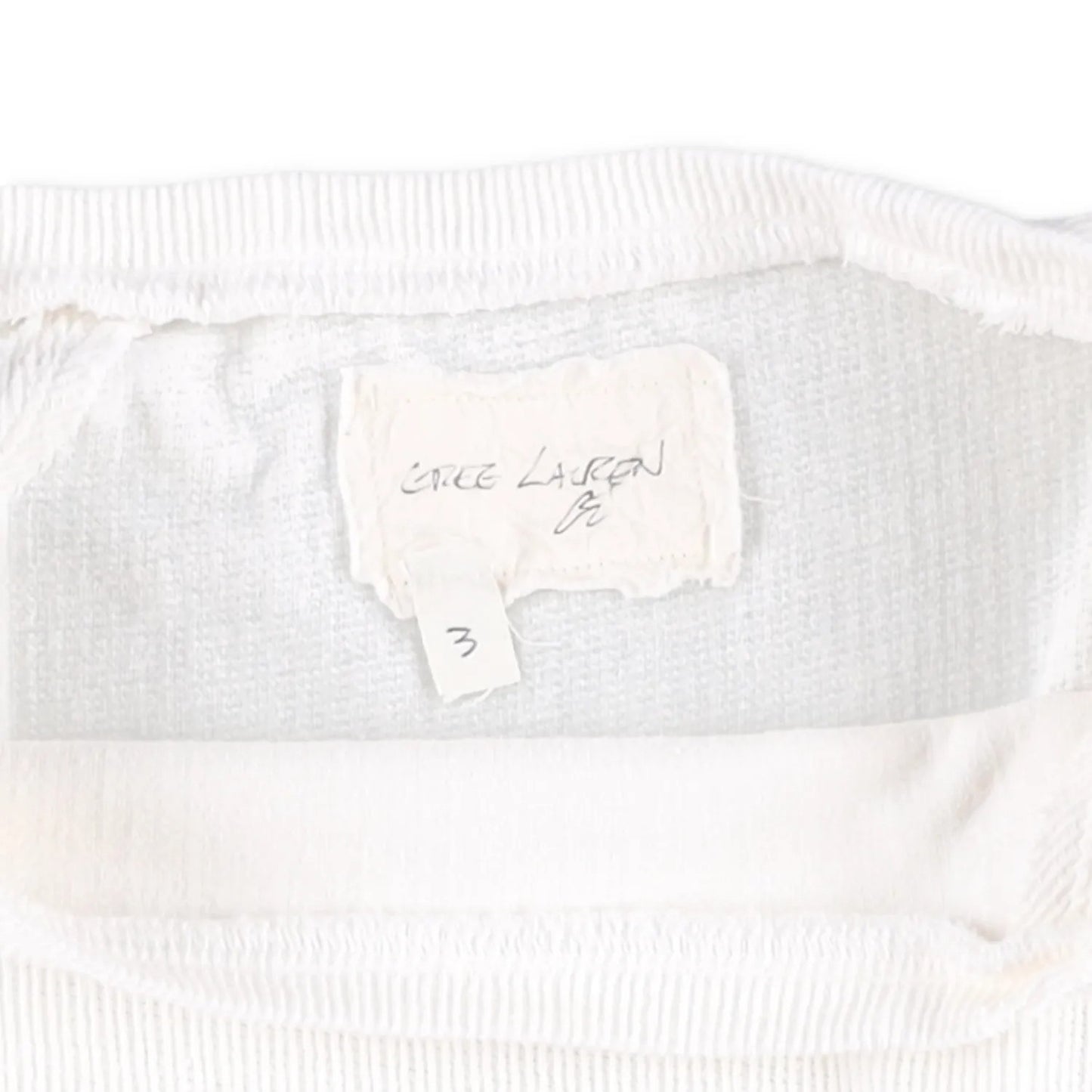 GREG LAUREN Womens White Cotton Pullover Jumper Women Crew Neck Size 3 RRP 350 — View 7