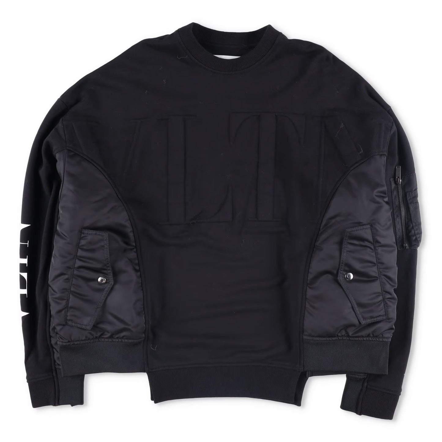 VALENTINO Mens Jumper Cotton Polyester Blend Black Crew Neck Size M RRP 1400