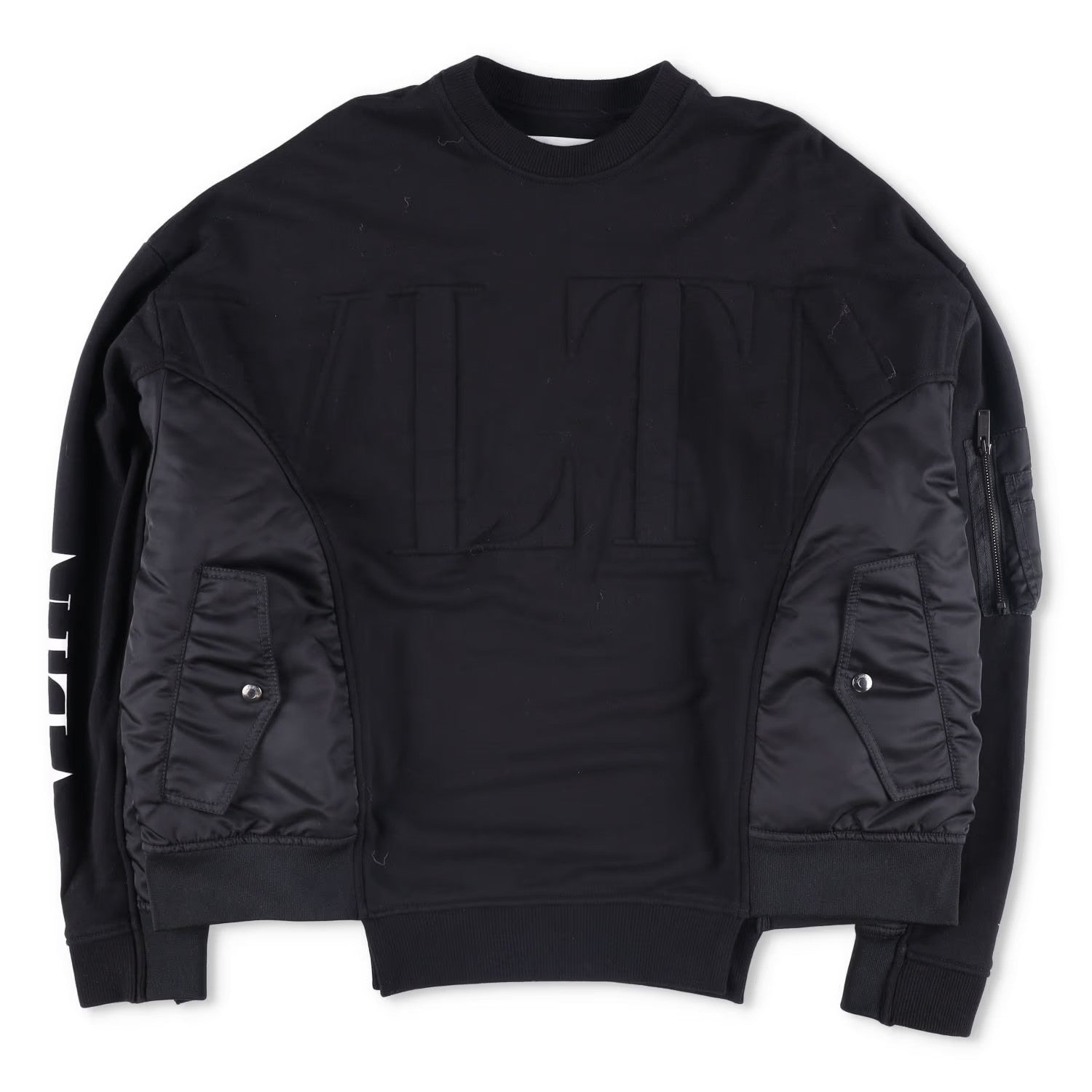 VALENTINO Mens Jumper Cotton Polyester Blend Black Crew Neck Size M RRP 1400