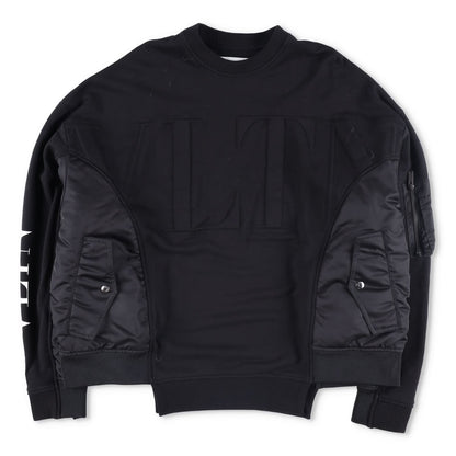 VALENTINO Mens Jumper Cotton Polyester Blend Black Crew Neck Size M RRP 1400
