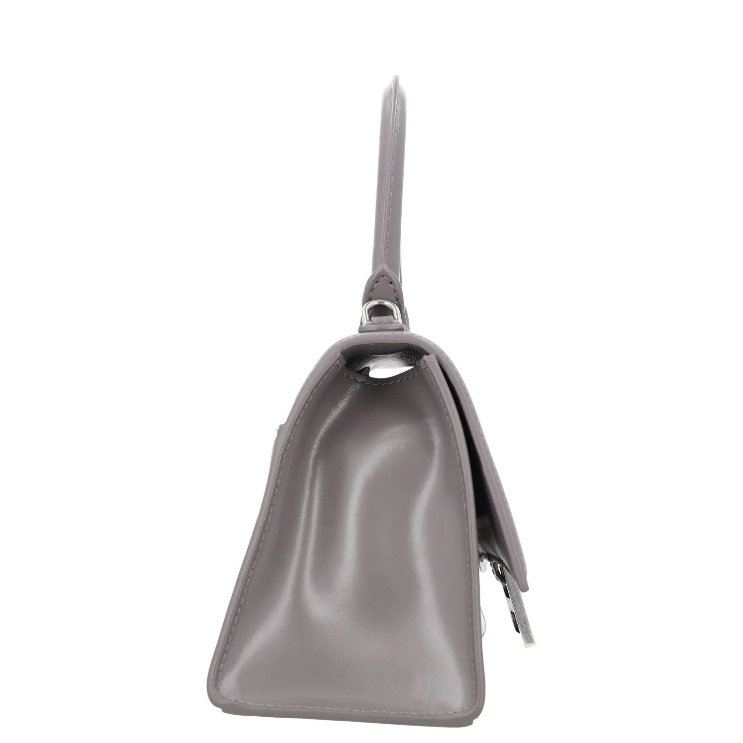 BALENCIAGA Womens Top Handle Bag Grey Leather Handbag Size Small RRP 2090 — View 4