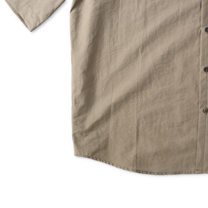 LEMAIRE Mens Double Pocket Short Sleeve Shirt Button-Up Collared Beige 50 RRP570 — View 5