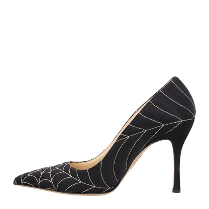 CHARLOTTE OLYMPIA Womens Bacall Pump Satin Court Shoes Black UK 8 RRP 615 — View 4